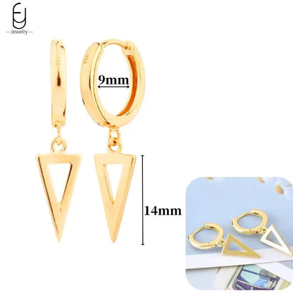 Hoepeloorbellen van 925 sterlingzilver met puntige studs-stijl