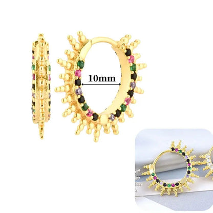 Hoepeloorbellen van 925 sterlingzilver met puntige studs-stijl