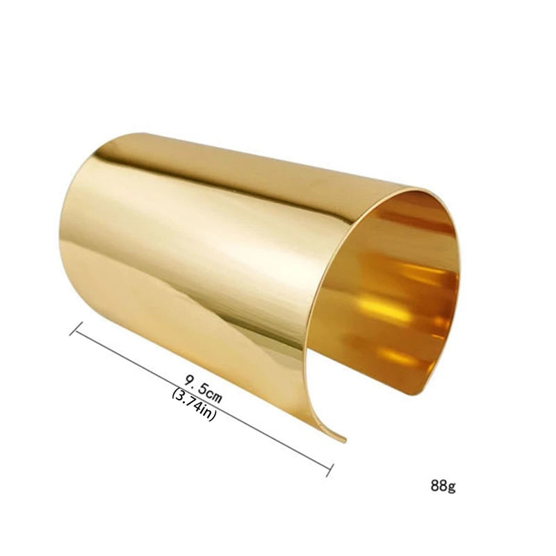 Open damesmanchetarmband met geometrische vormen