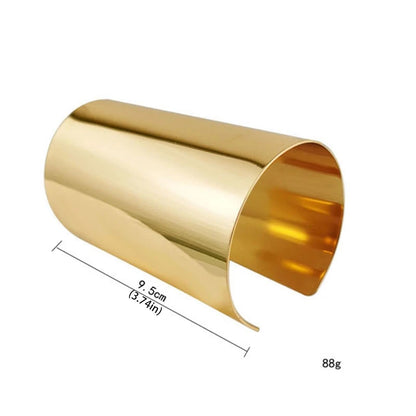 Open damesmanchetarmband met geometrische vormen