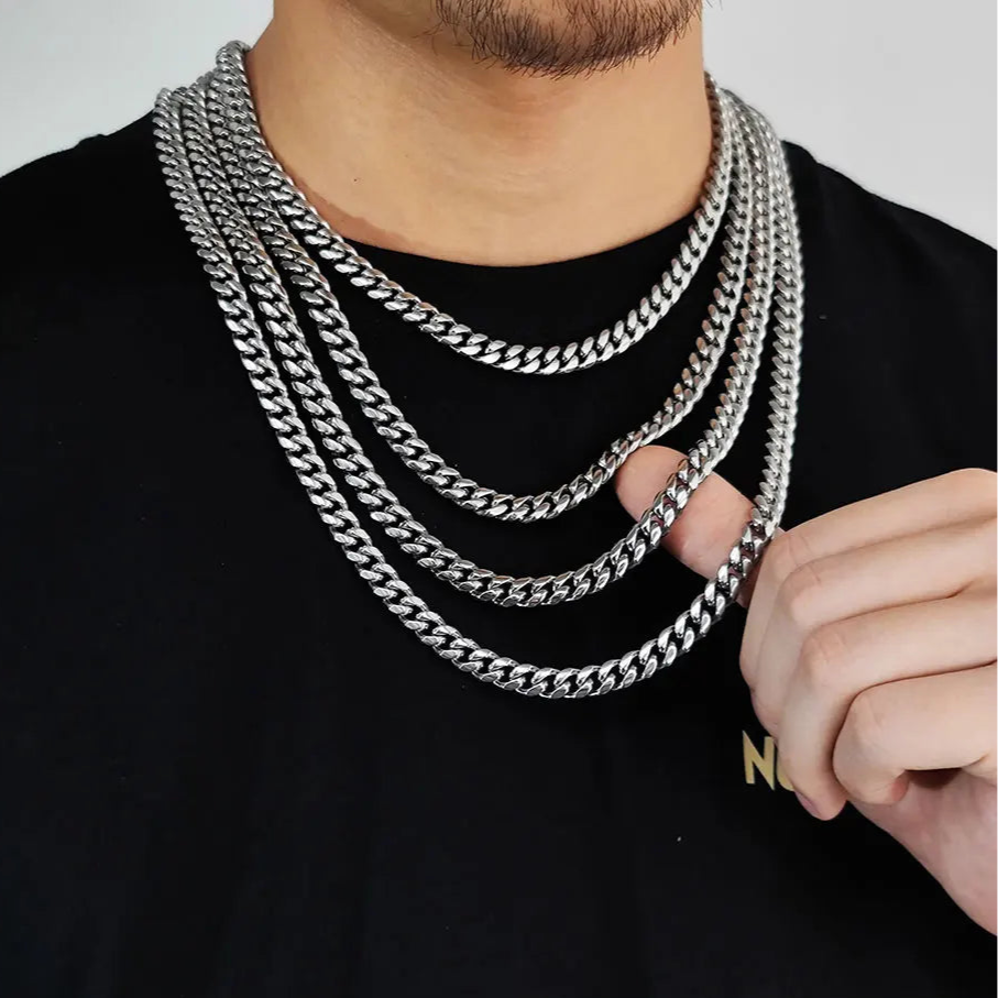 Roestvrijstalen ketting Miami Cubaanse schakelketting